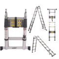 3.8m telescopic ladder portable type high base foldable aluminium ladder household ladder made in China